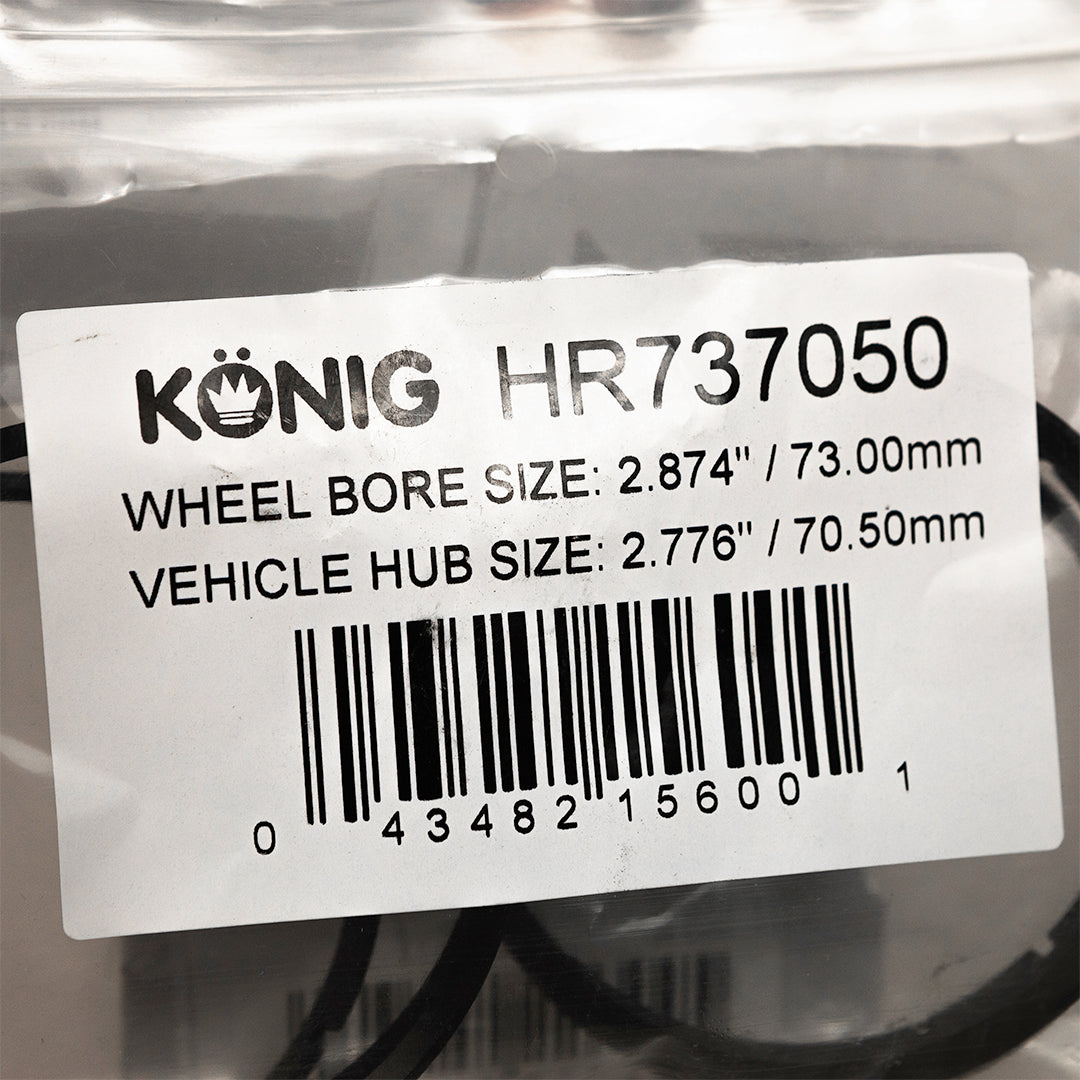 HUB RING SET (4pcs) 73mm O.D. / 70.5mm Konig Wheels USA