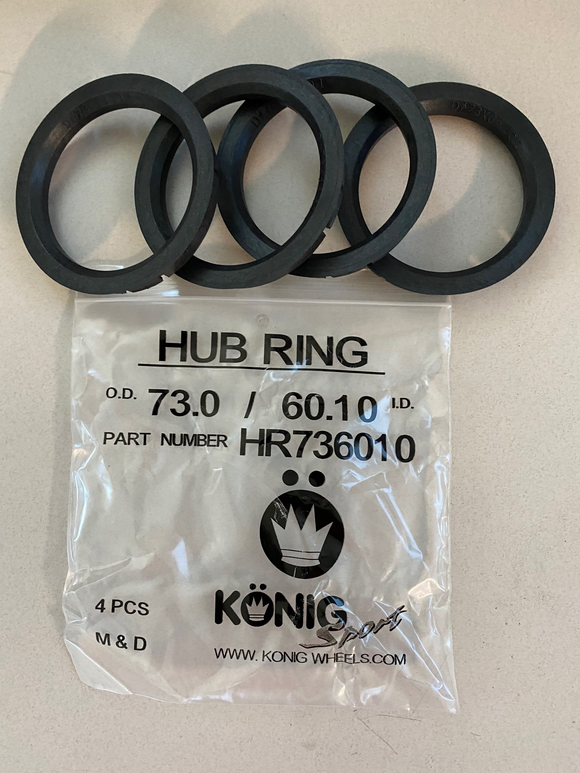 HUB RING SET (4PCS) - 73MM O.D. / 60.1MM