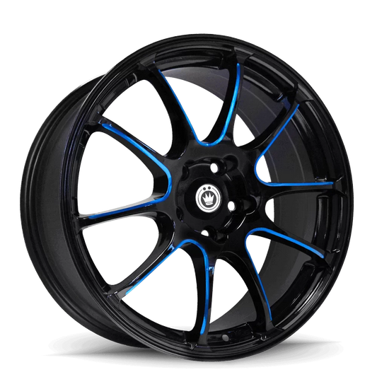 5X114.3 / 17X7 | et 40mm / GLOSS BLACK / BLUE TINTED CLEARCOAT