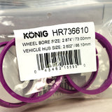 HUB RING SET (4pcs) - 73.1mm O.D. / 66.1mm