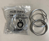 HUB RING - ALUMINUM SET (4pcs) (74.1mm O.D. to 72.6 mm ID)